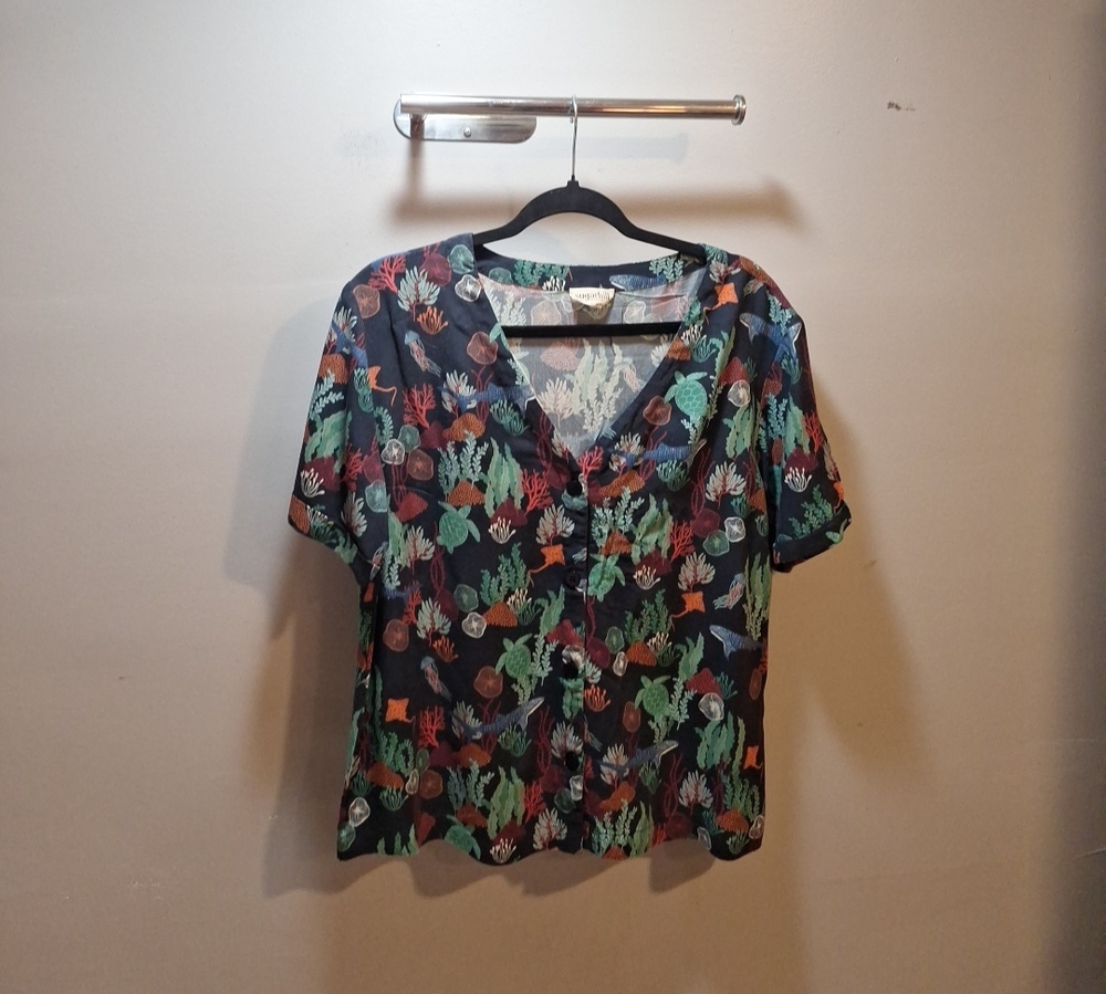 Vibrant Floral Button-Down Shirt